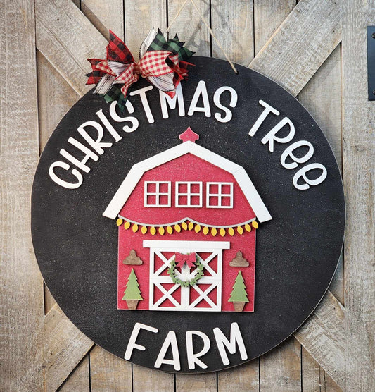 Country Christmas Door Hanger