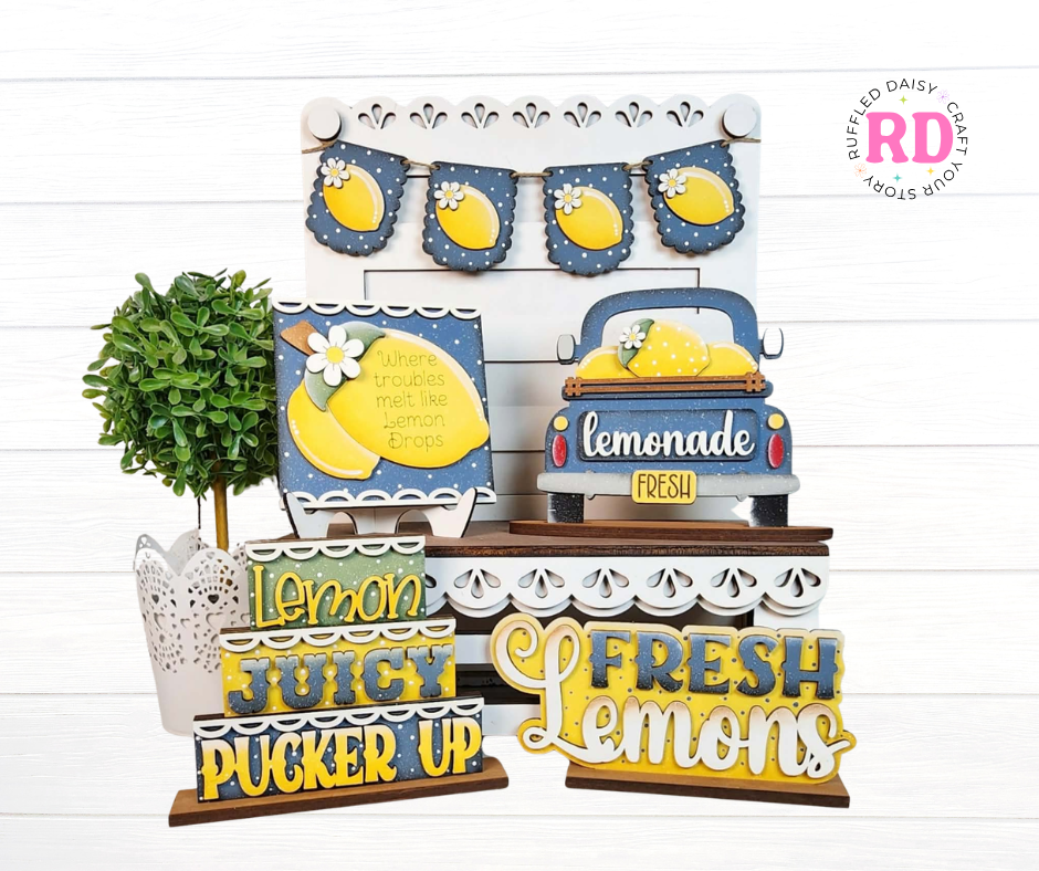 Lemon Tiered Tray Set