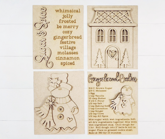 Victorian Gingerbread Sign Set