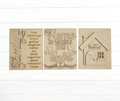 Family & Home Trio Sign DIY BLANK - 284