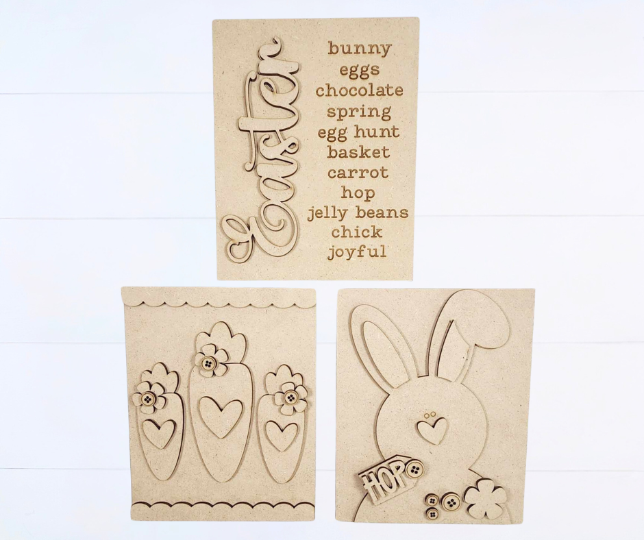 Primitive Easter Sign Set DIY Blanks