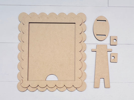 Scalloped Interchangeable Frame - Sign Trio
