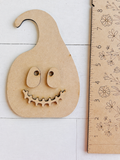 Mini Jack O Lantern Ghost Blank