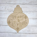 Merry & Bright Vintage Bulb Door Sign - 689