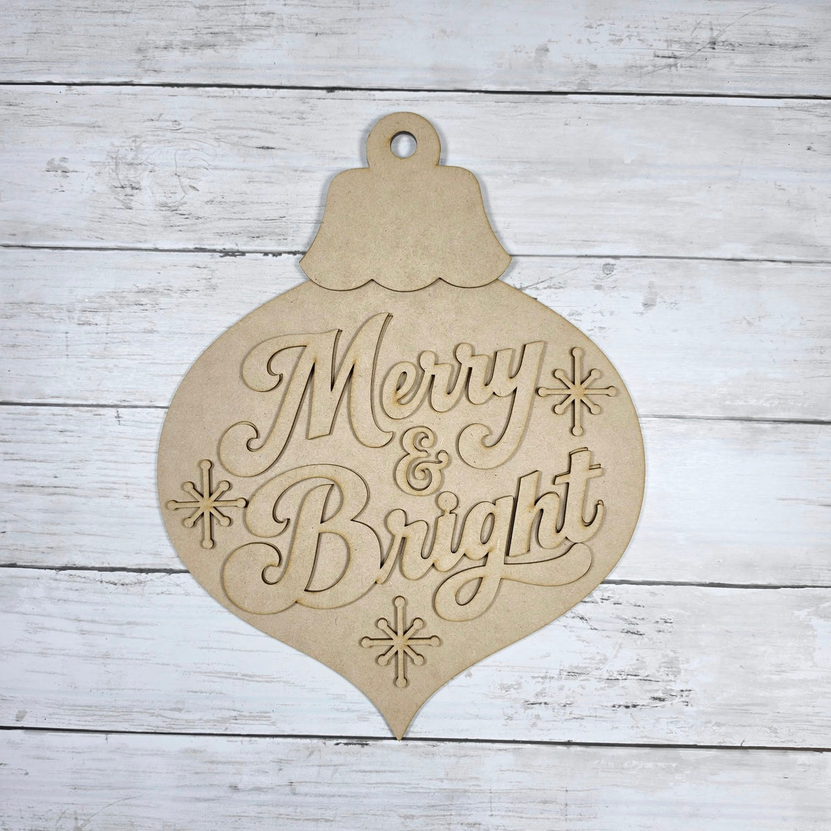 Merry & Bright Vintage Bulb Door Sign - 689