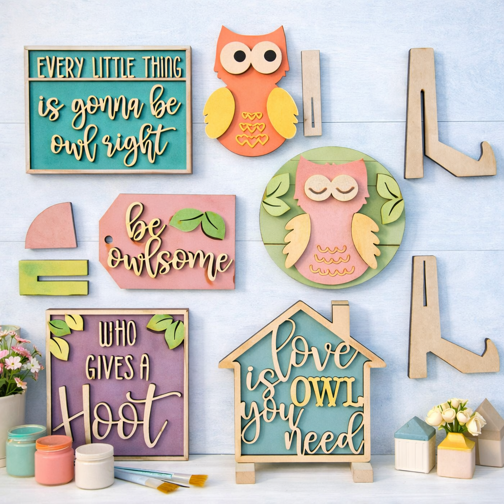 Owl Tiered Tray Set - 317