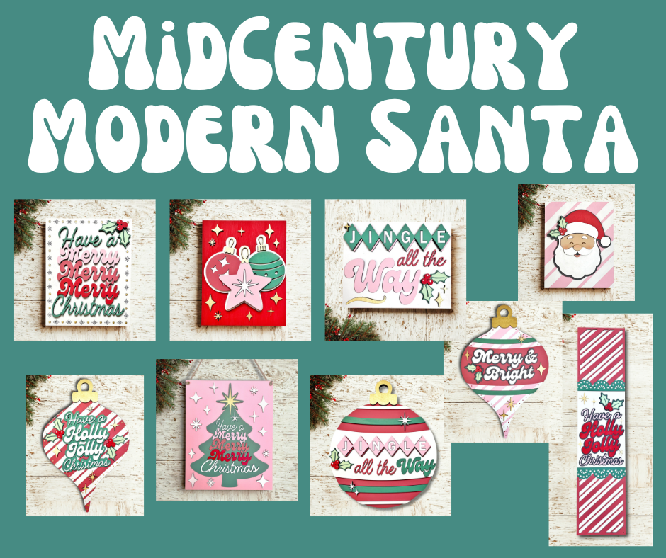 MidCentury Modern Santa Collection