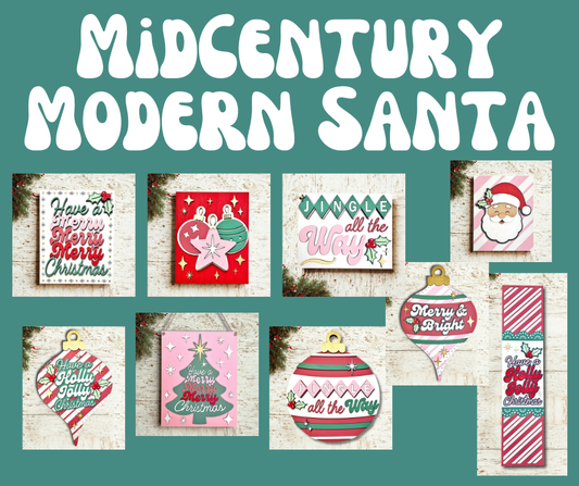 MidCentury Modern Santa Collection