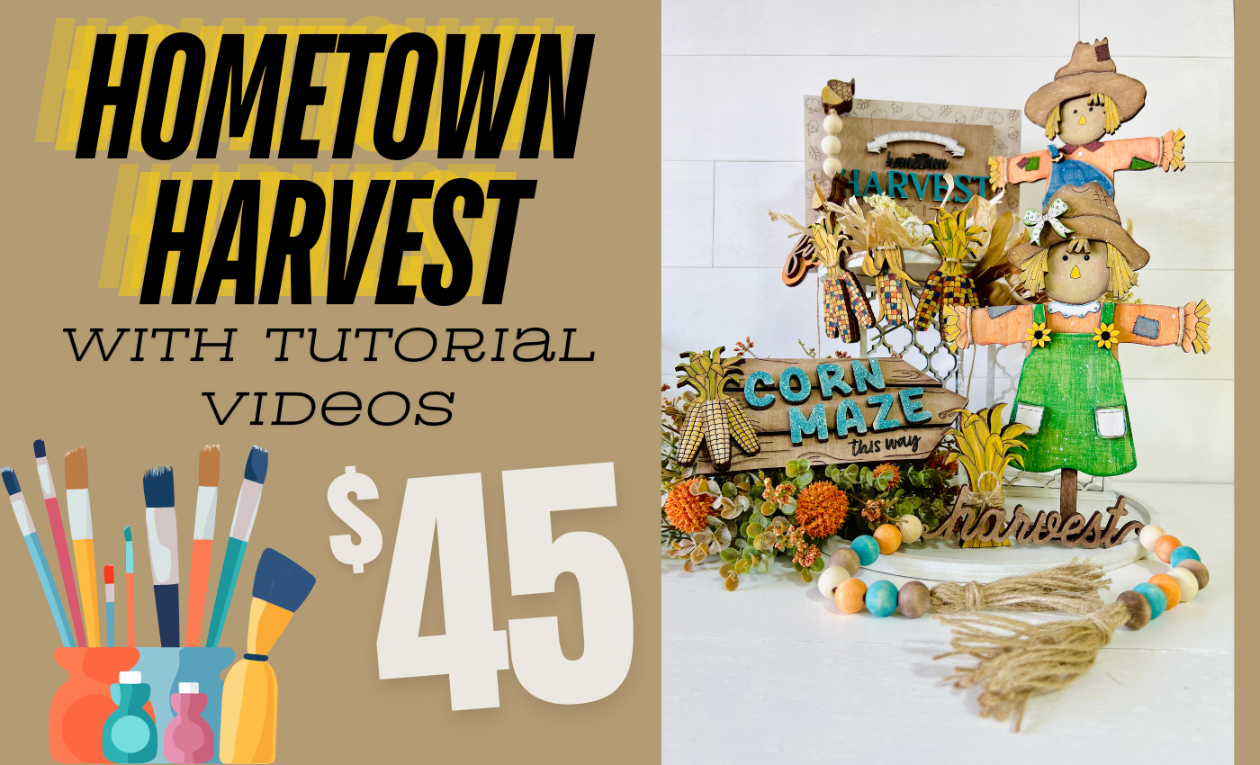 Hometown Harvest Tiered Tray Set WITH Tutorial Videos.