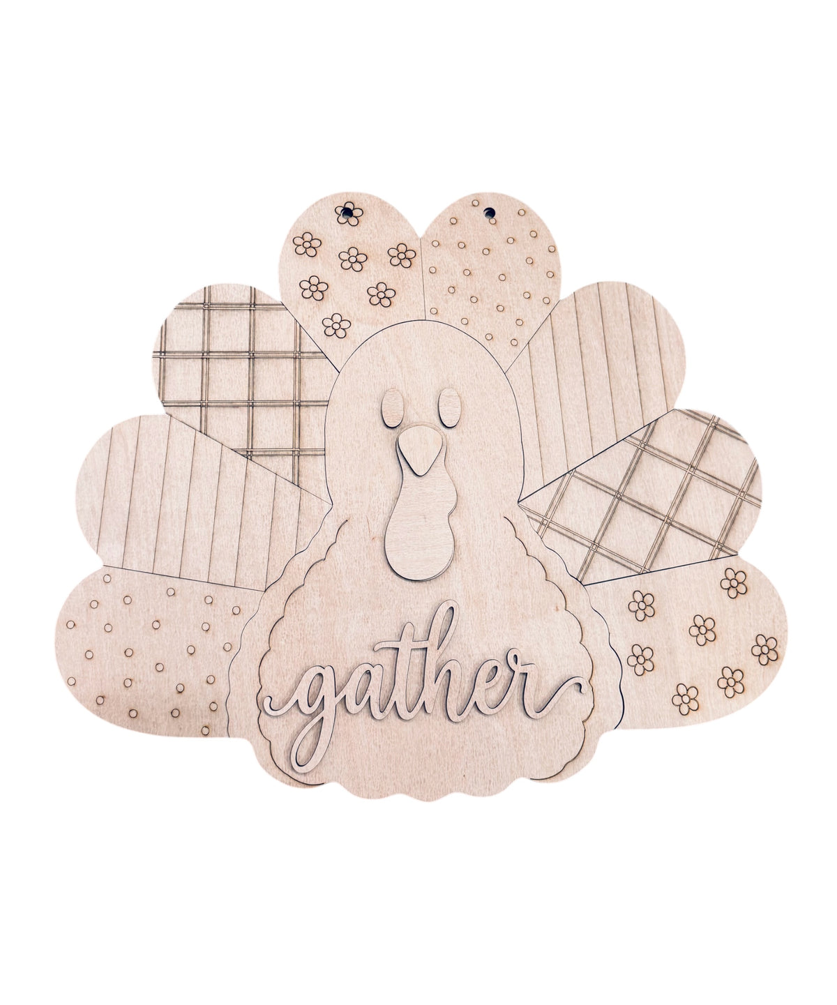 Gather Patchwork Turkey Door Hanger