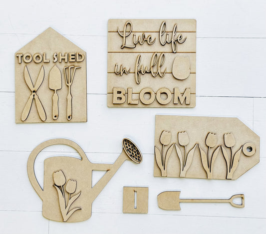 Live Life in Full Bloom Tiered Tray Set DIY KIT