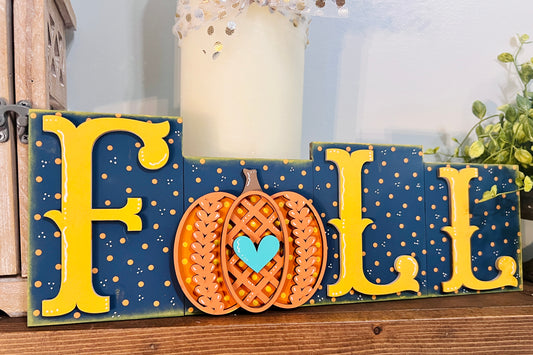 Fall Shelf Sitter Word Block DIY KIT