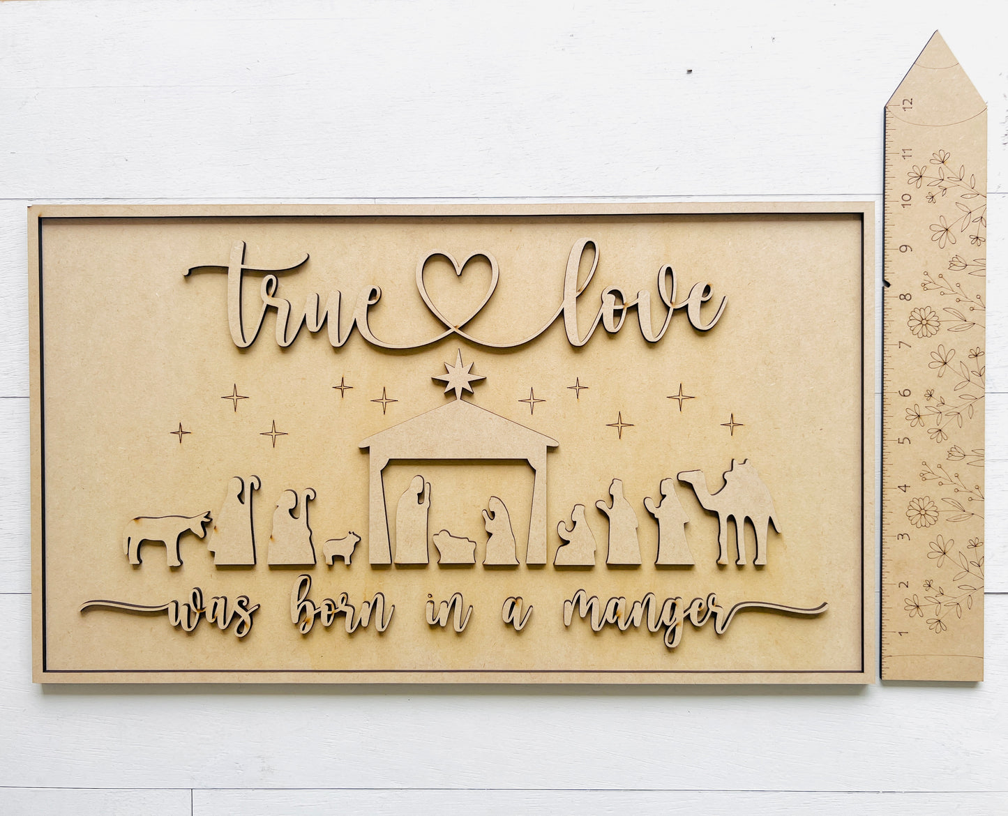 True Love Born in a Manger Large Plaque