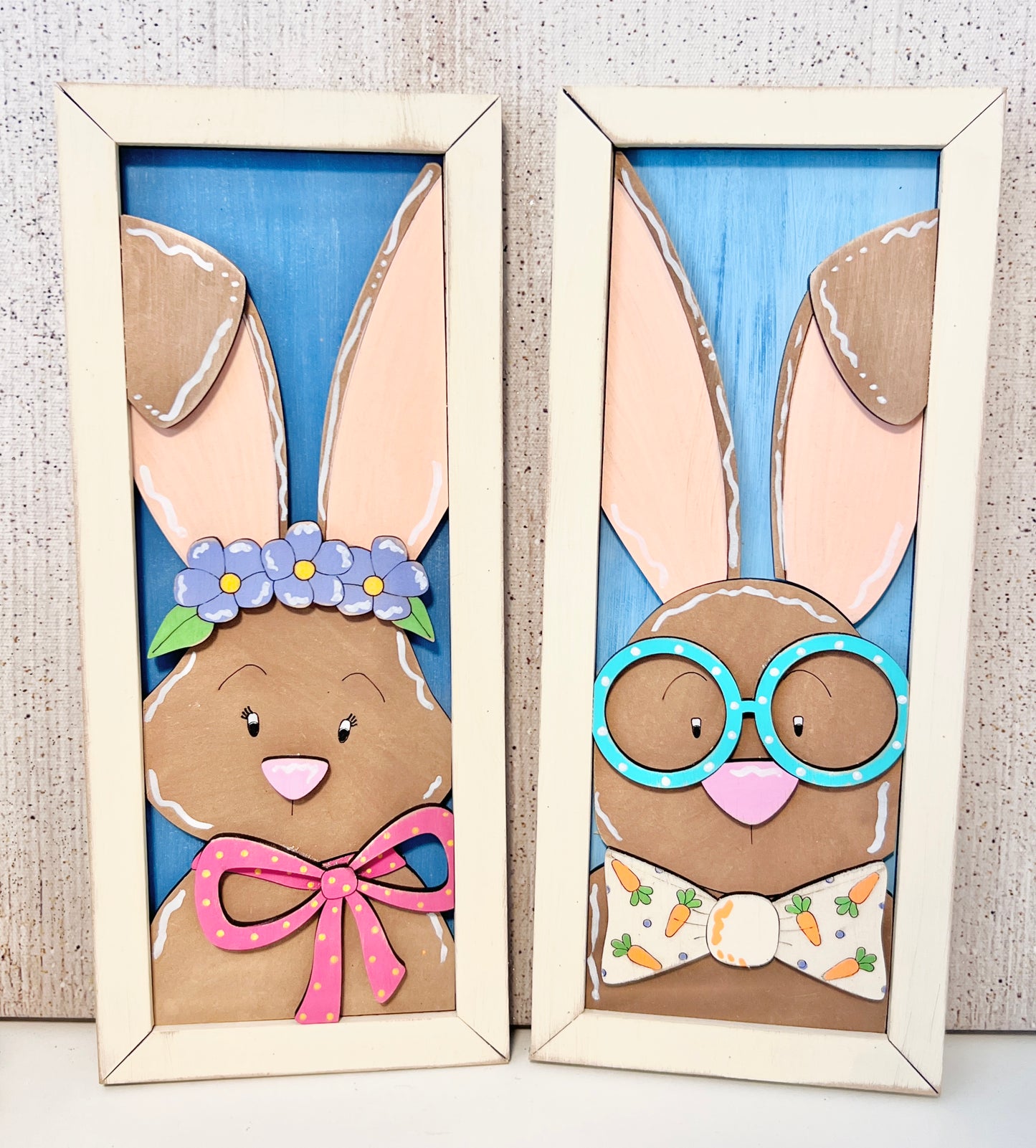 Bunny Couple Sign Set DIY BLANK