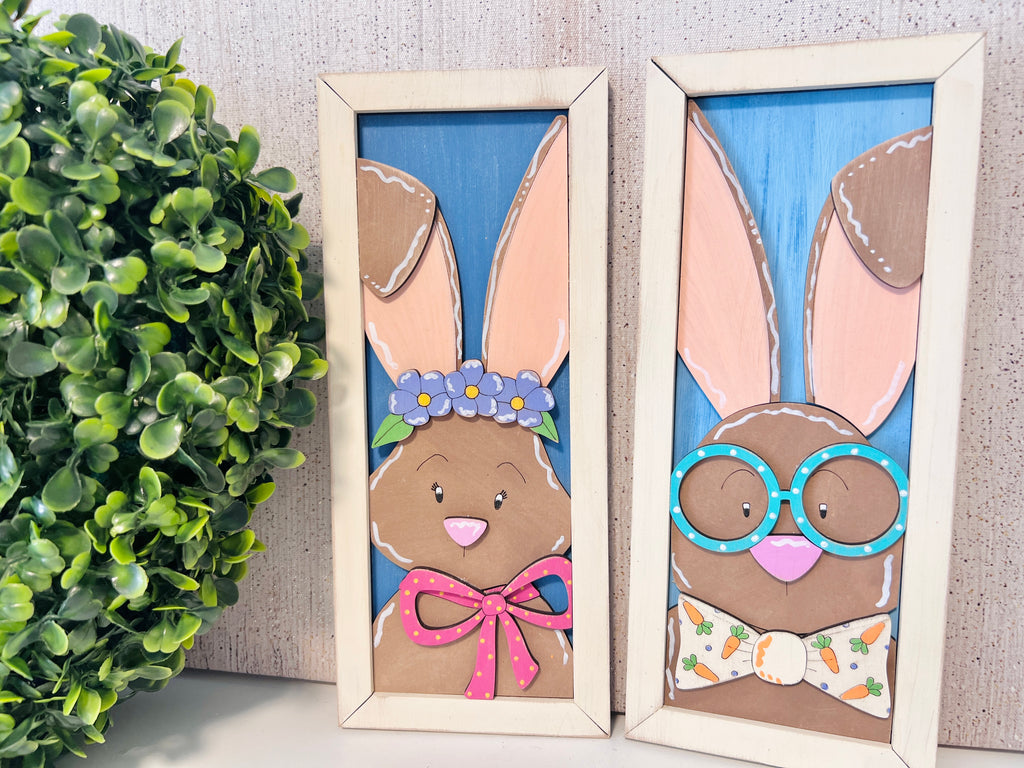 Bunny Couple Sign Set DIY BLANK - 495