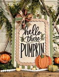 Hello There Pumpkin Striped Hanger Blank - 631