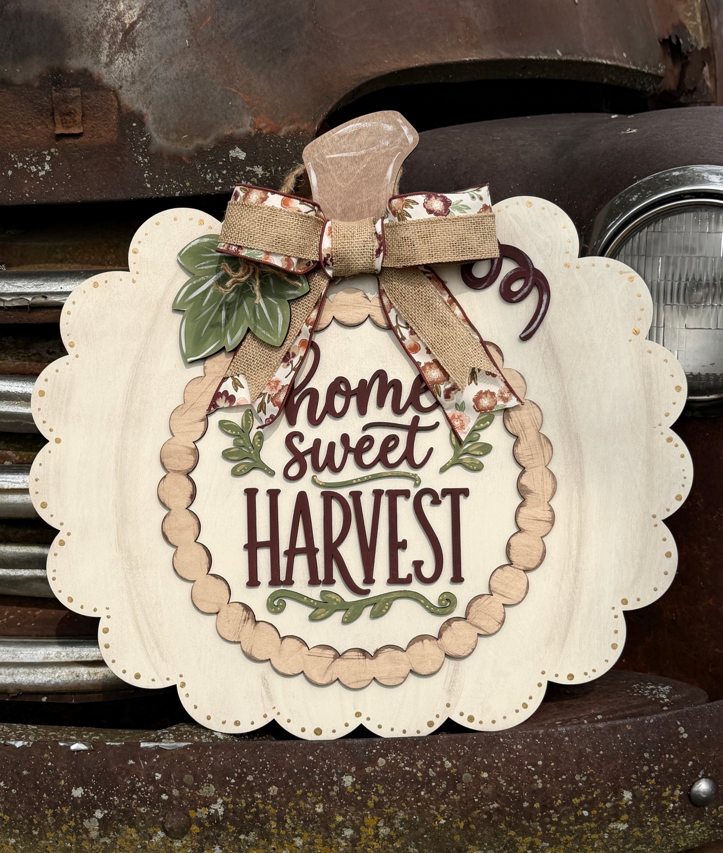 Home Sweet Harvest Pumpkin Door Hanger Blank