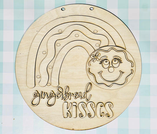 Gingerbread Kisses Door Hanger DIY KIT