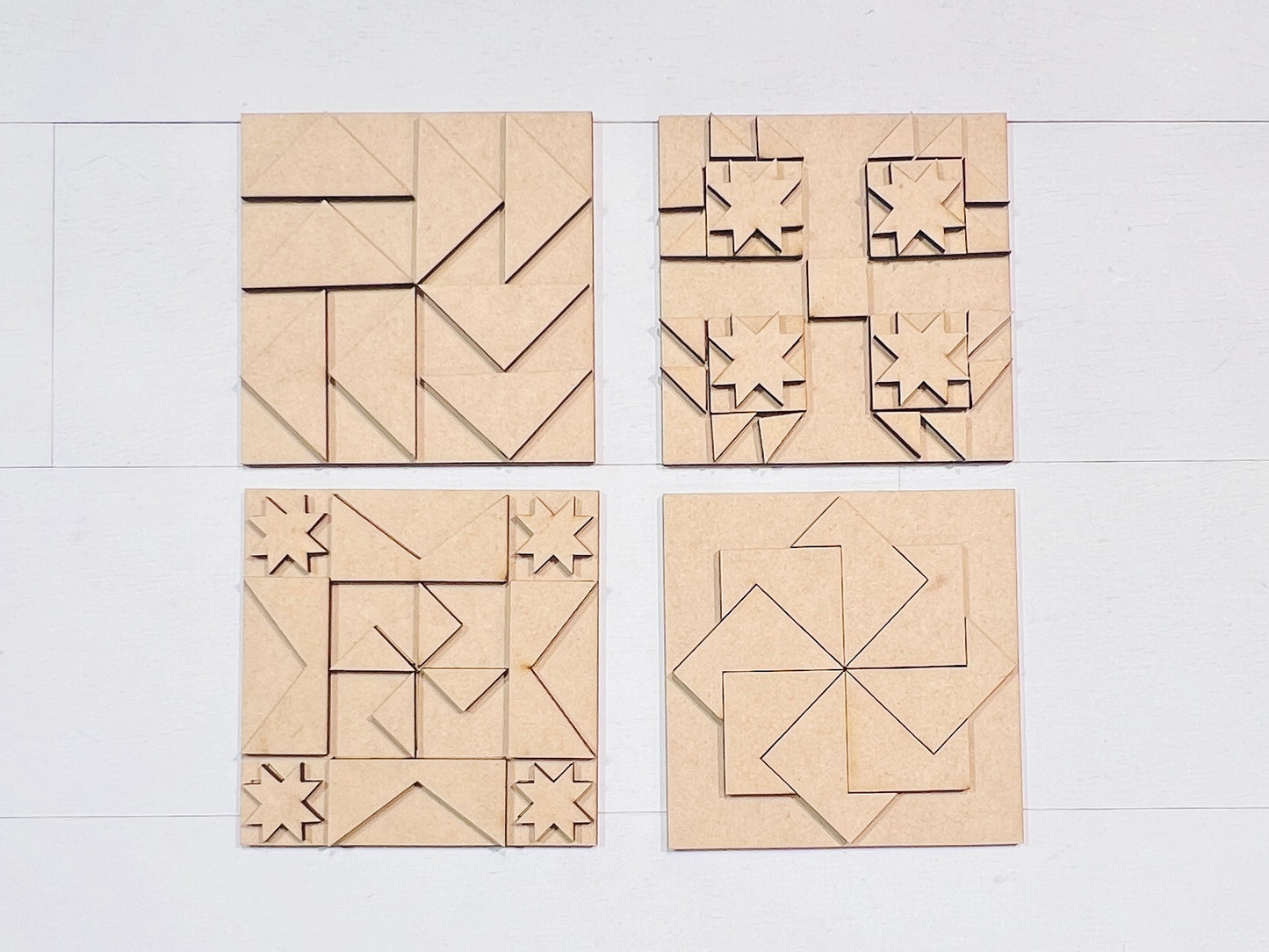 Mini Quilt Block Set (Set of 4)