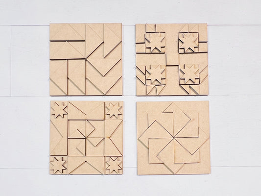Mini Quilt Block Set (Set of 4)