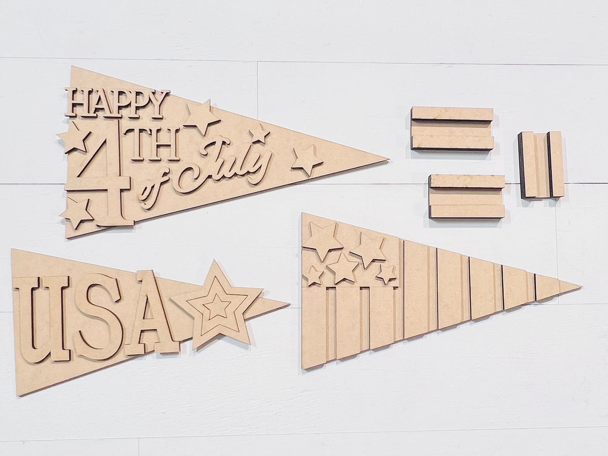 Interchangeable Spindle Pennant Flags