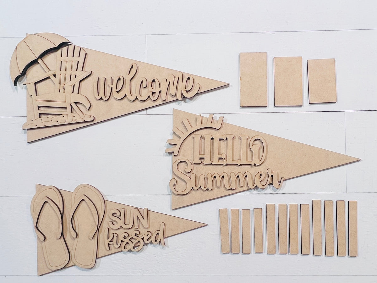 Interchangeable Spindle Pennant Flags