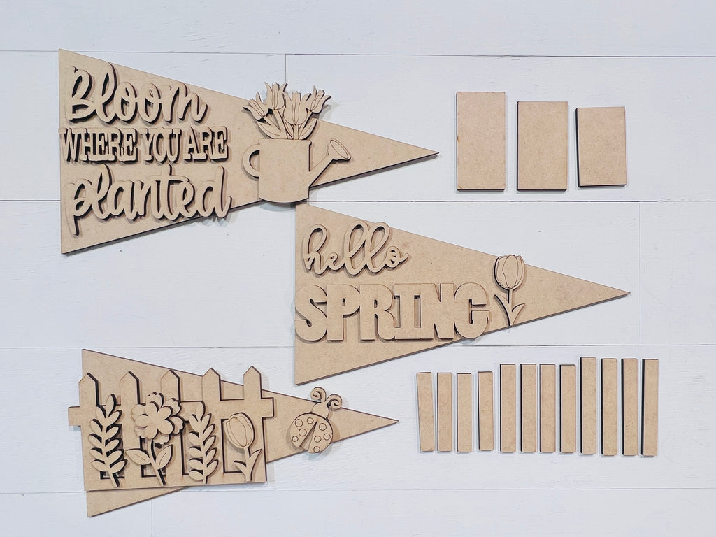 Interchangeable Spindle Pennant Flags