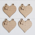 Patriotic Heart Ornaments – Set of 4 - 580
