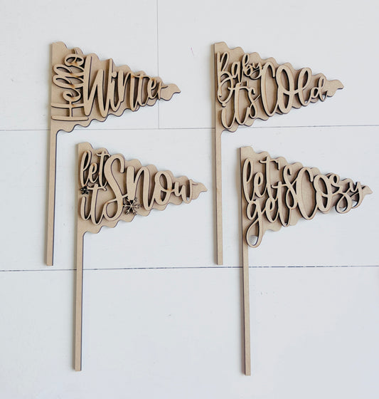 Winter Pennant Flags