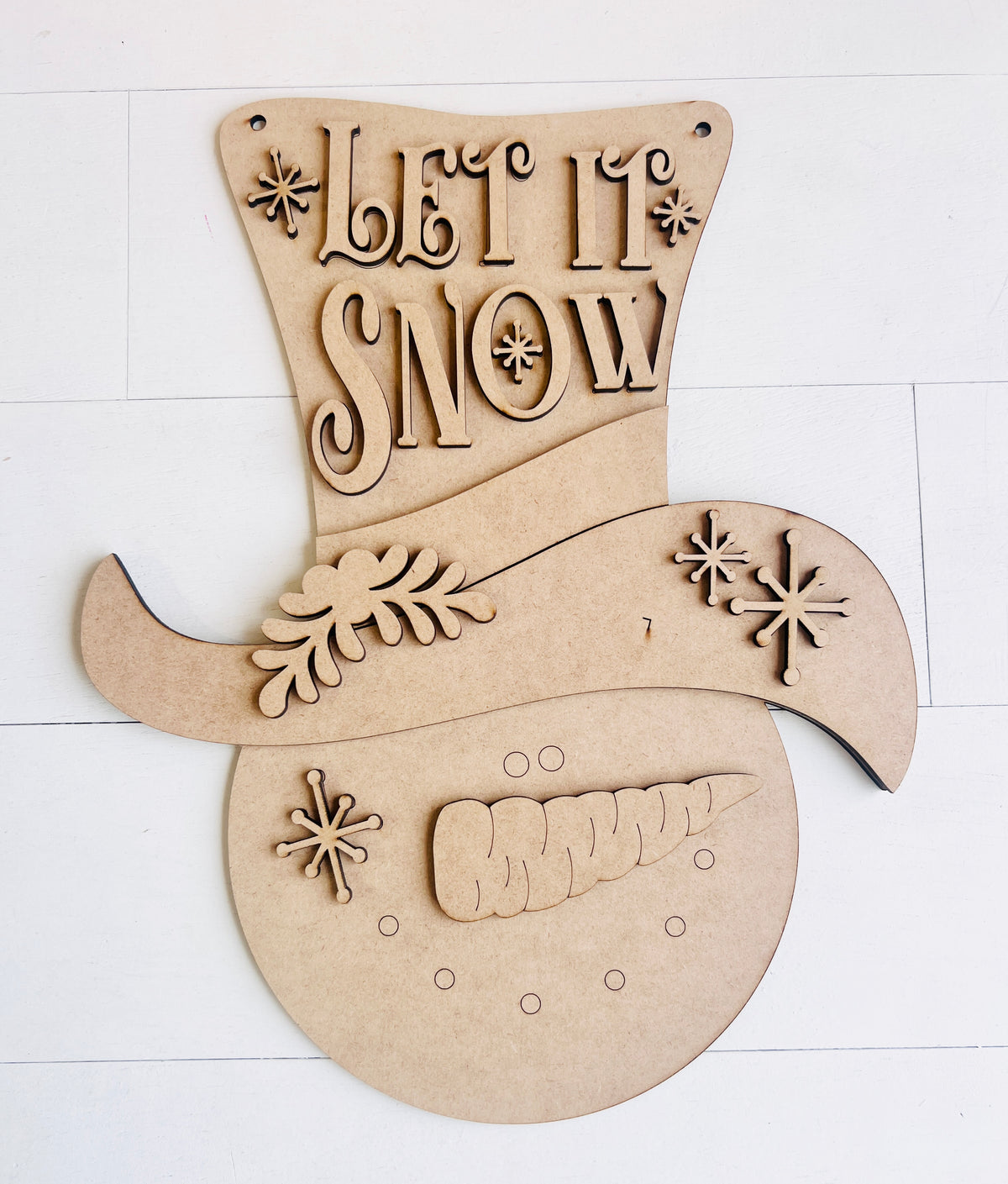 Let It Snow Snowman Door Hanger (14”) - 208