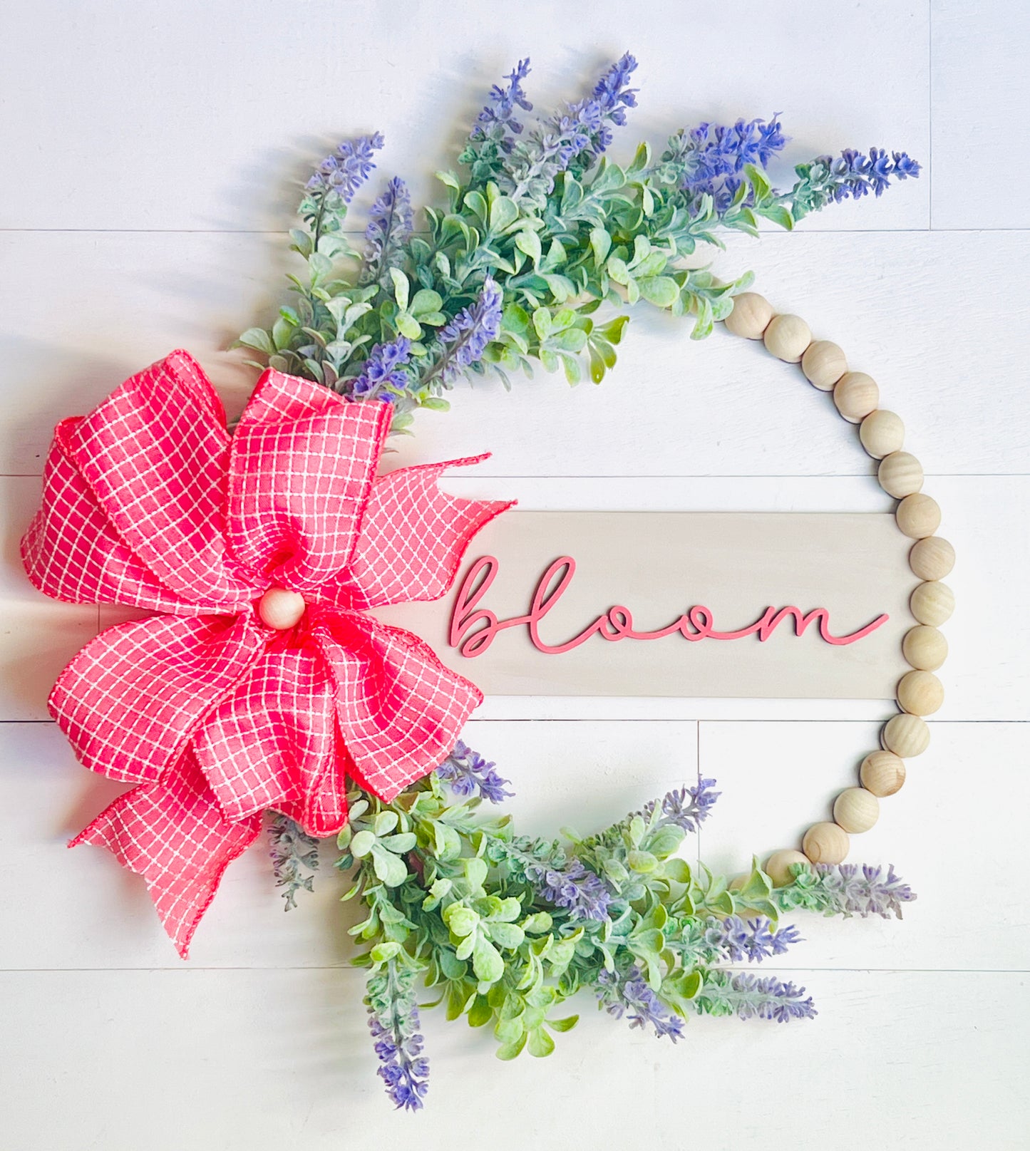 Bloom Wood Bead Wreath DIY KIT