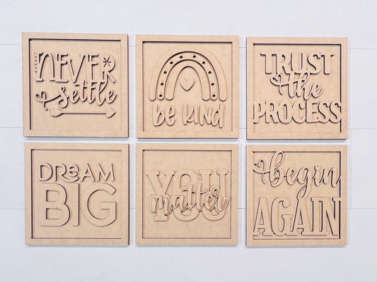 Mini Inspirational Signs (5x5)