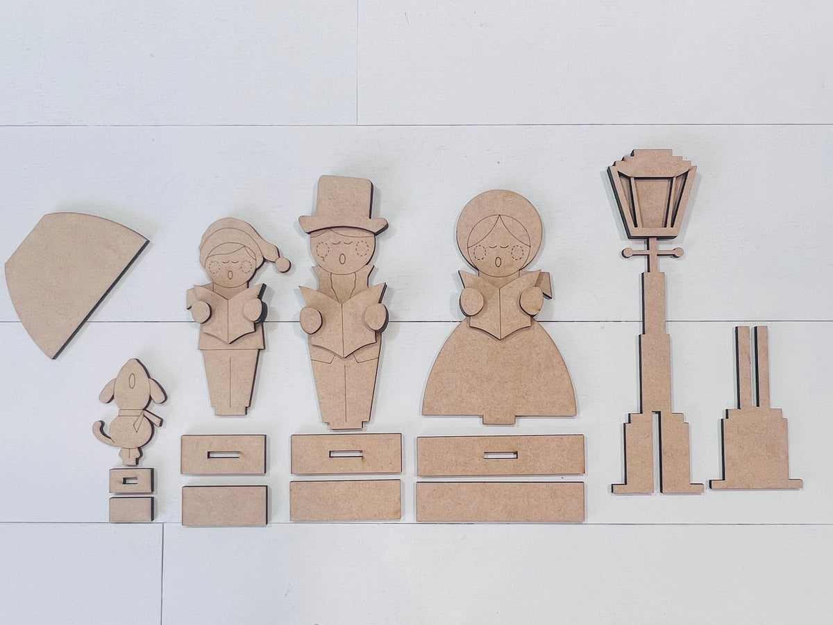 Victorian Caroler Village Kit