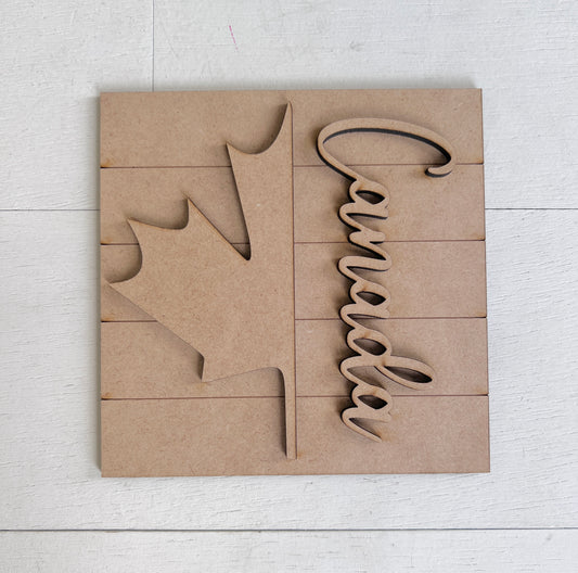 Canada and Maple Leaf Sign