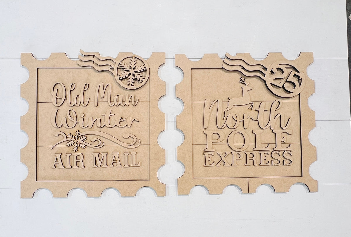 Christmas Stamp Sign Set