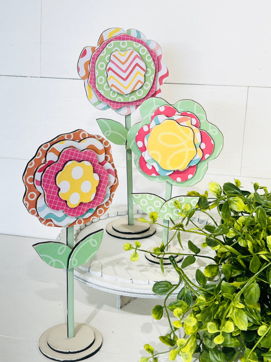 Flower Trio Shelf Sitters DIY KIT