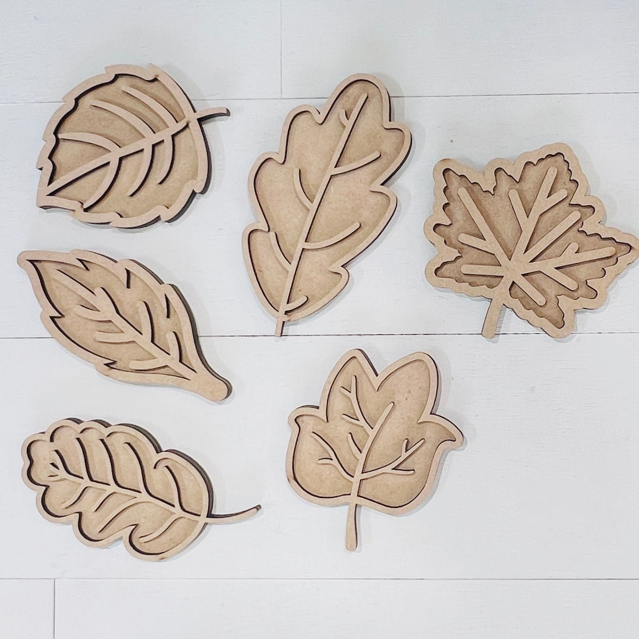 Simple Fall Leaf Cutouts – Set of 6
