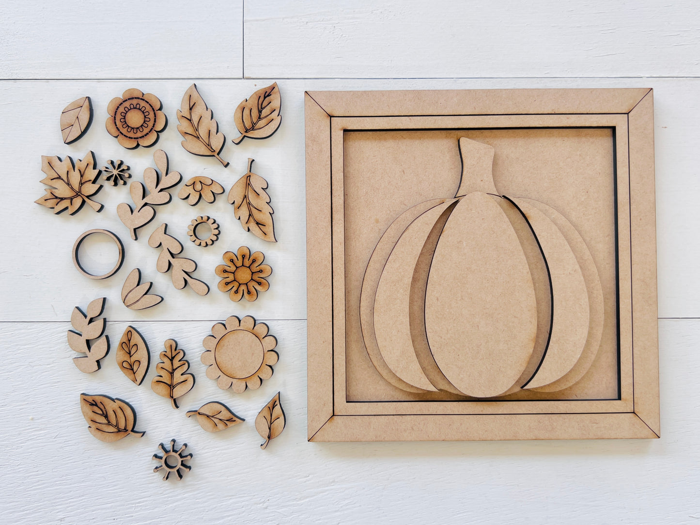 Floral Pumpkin Frame Kit