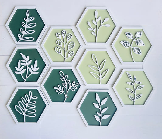 Botanical Hexagon Set: