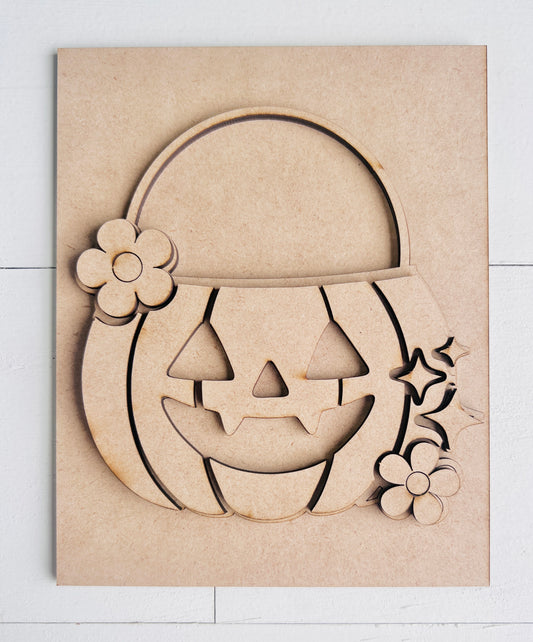 Spooky Season - Jack-o’-Lantern Treat Pail Sign