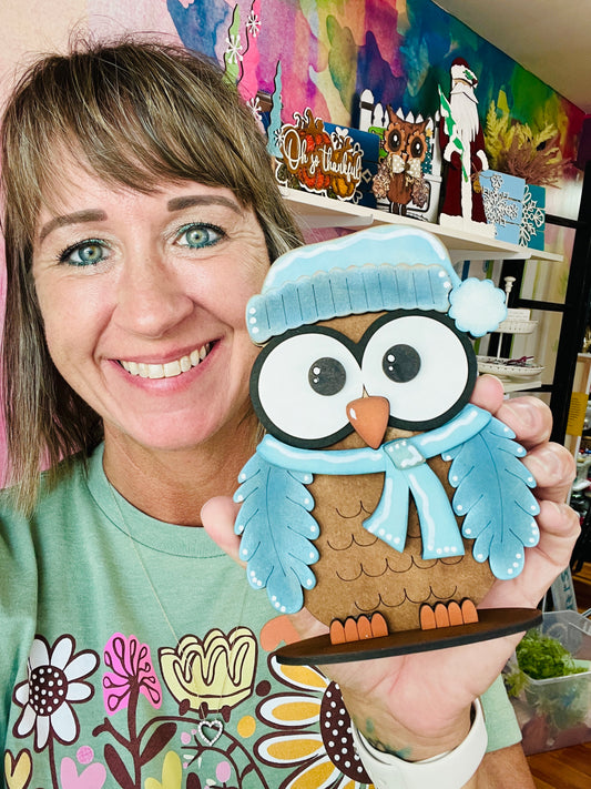 Cozy Owl Shelf Sitter