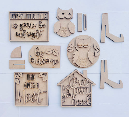 Owl Tiered Tray Set