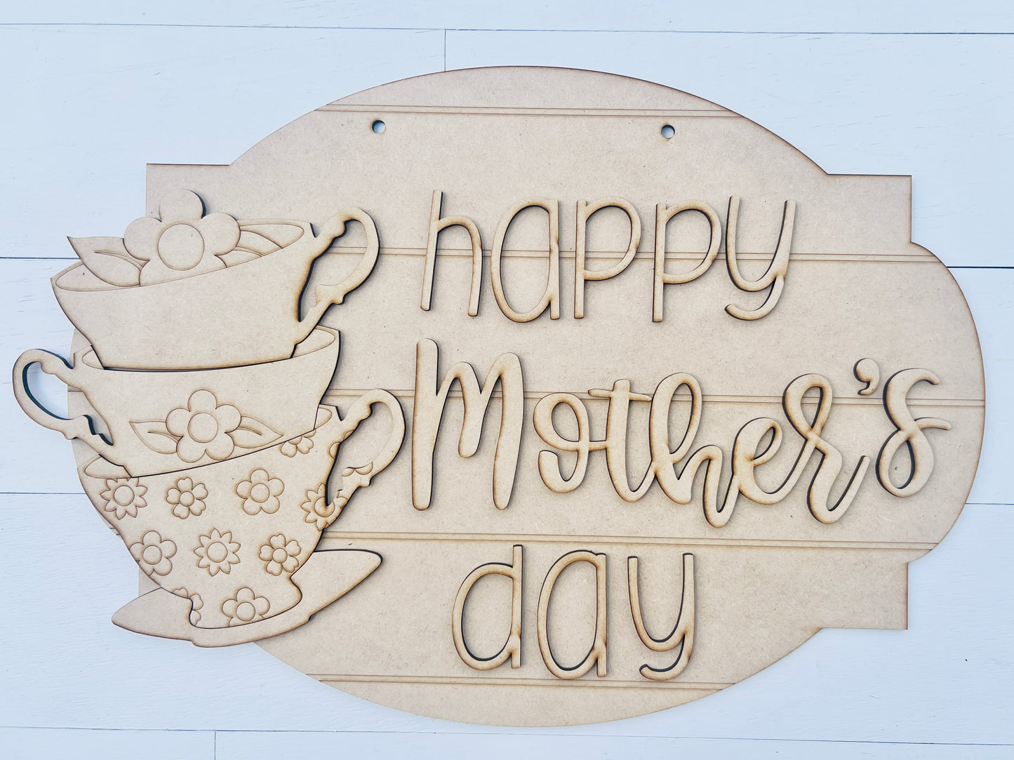 Happy Mother's Day" Teacup Door Hanger DIY KIT