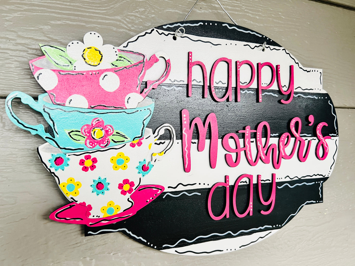 Happy Mother's Day" Teacup Door Hanger DIY KIT