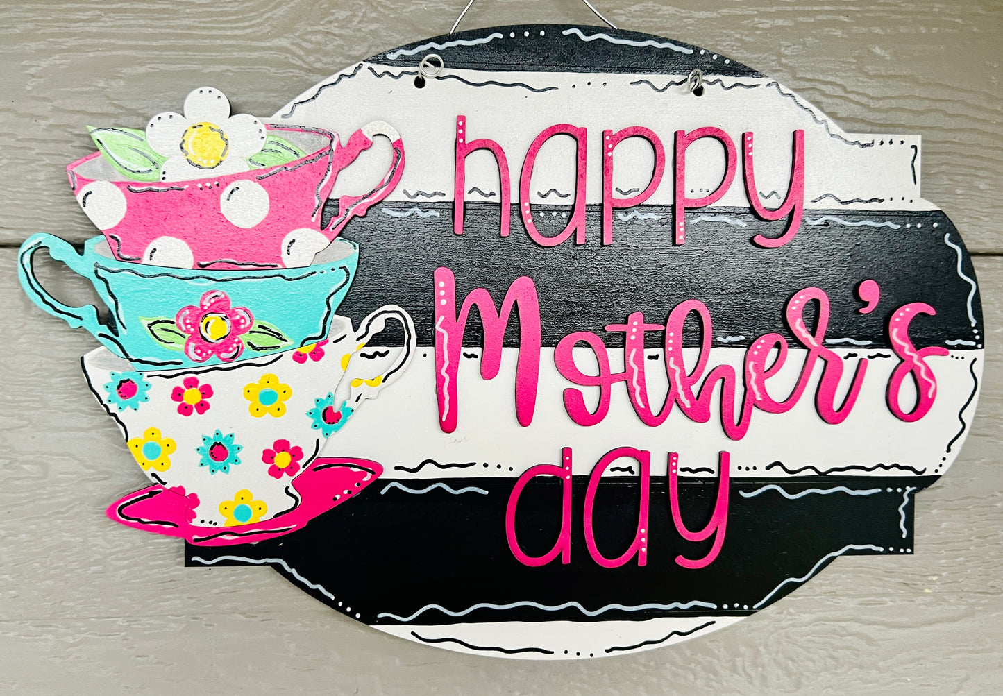 Happy Mother's Day" Teacup Door Hanger DIY KIT