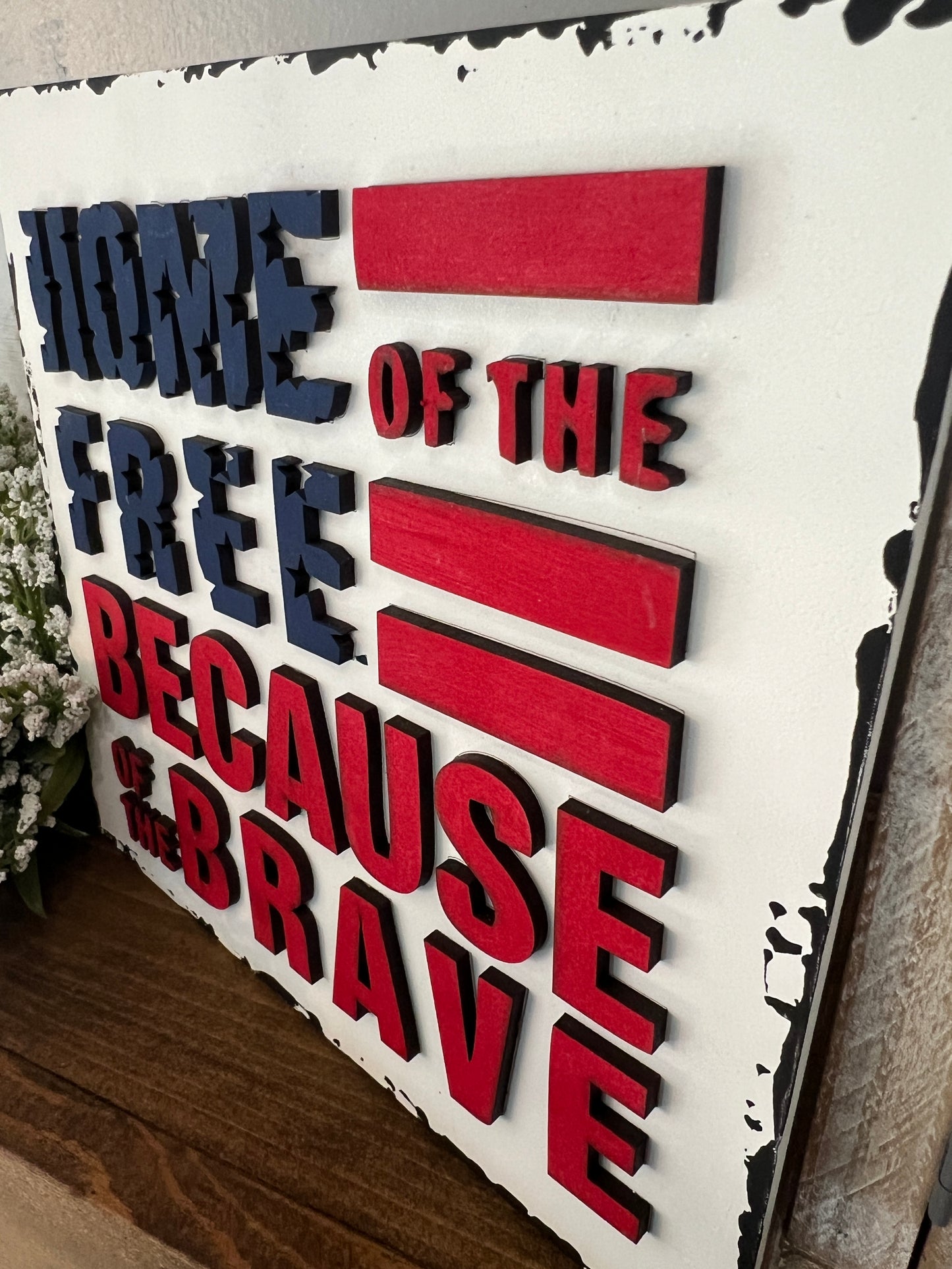 Home of the Free Flag Sign DIY KIT