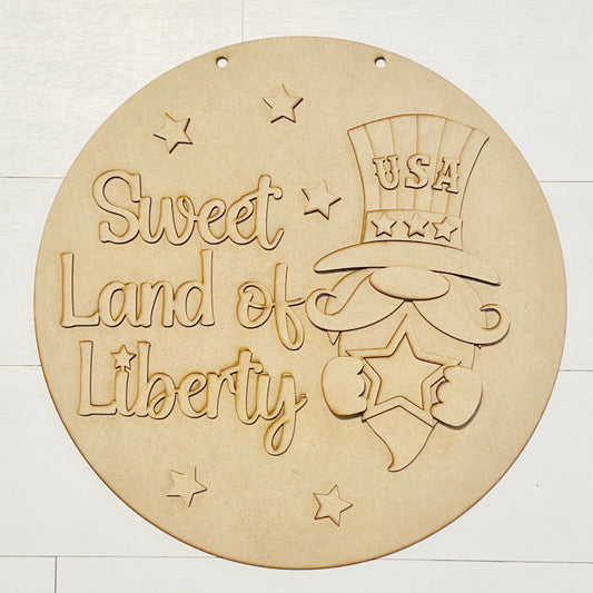 Sweet Land of Liberty Gnome Door Hanger DIY KIT