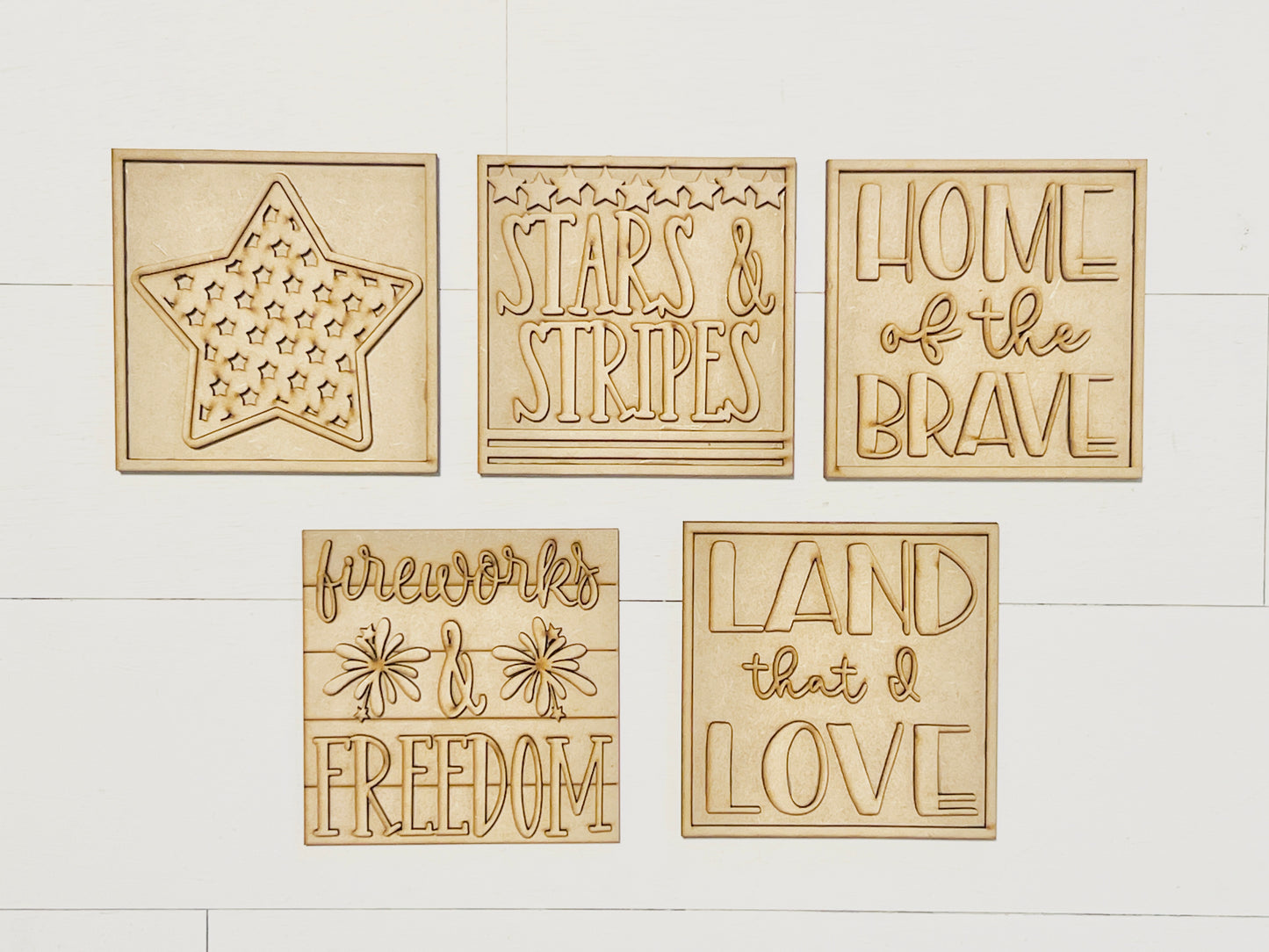 Stars and Stripes Mini Sign Set DIY KIT