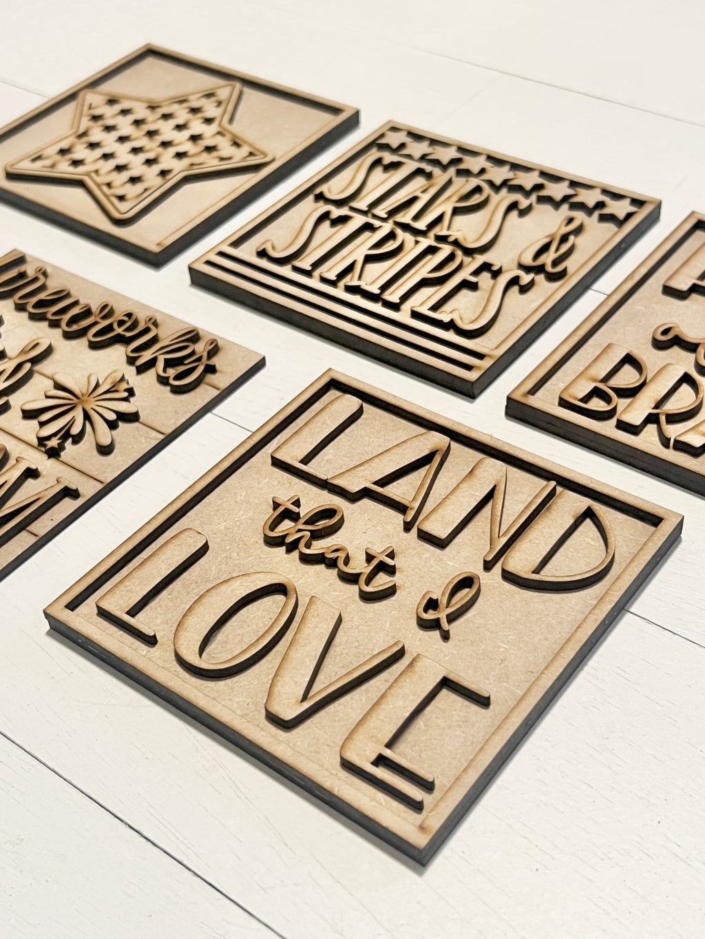 Stars and Stripes Mini Sign Set DIY KIT - 388