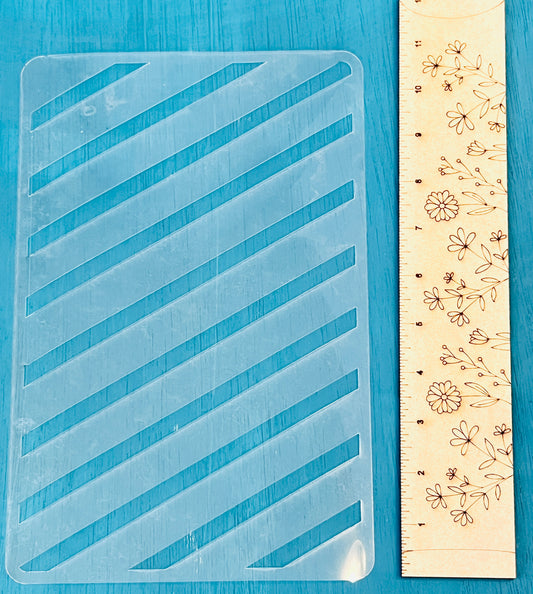Diagonal Stripe Stencil